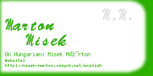 marton misek business card